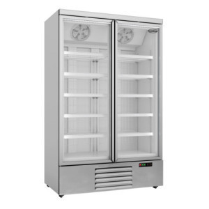 Negative Edelstahl-Kühlvitrine mit 2 Türen - 1000 L - CombiSteel