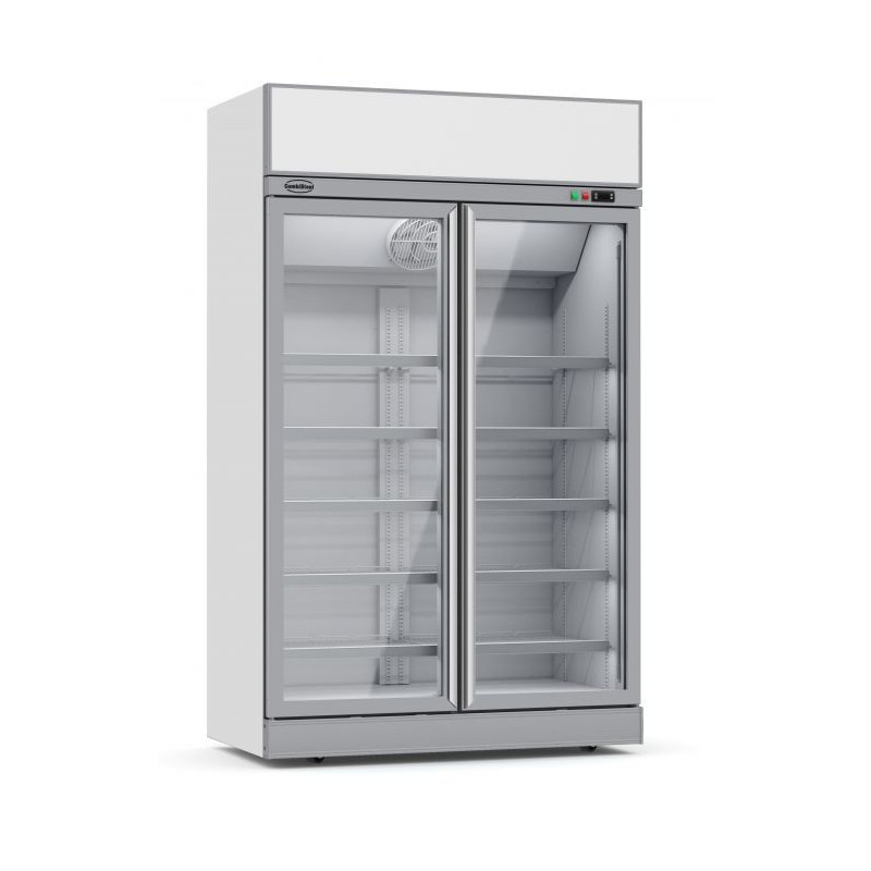 Negative Refrigerated Display Case - 2 Glass Doors - 960 L - CombiSteel - Ideal for Freshness and Customer Appeal