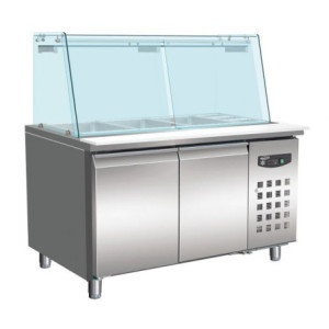 Professional refrigerated table 2 doors - 314 L CombiSteel