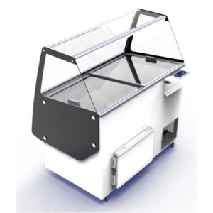 Cuba Ice Cream Display Case - Capacity 13 x 5 L - CombiSteel - High Performance