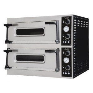 Professional Double Chamber Pizza Oven - 2 x 4 Pizzas - 400 V - CombiSteel