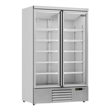 Stainless Steel 2-Door Glass Display Refrigerator 1000 L CombiSteel