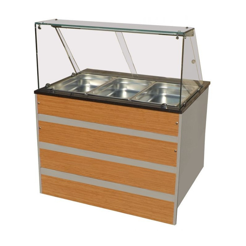 Buffet Warmhaltegerät - 3 GN 1/1 aus Edelstahl | Combisteel