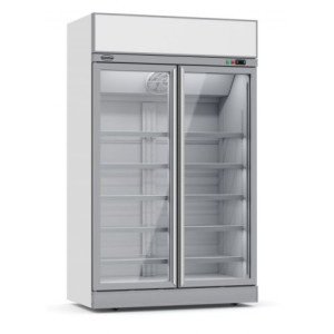 Positieve Koelvitrine met 2 Glazen Deuren - 1000 L - CombiSteel