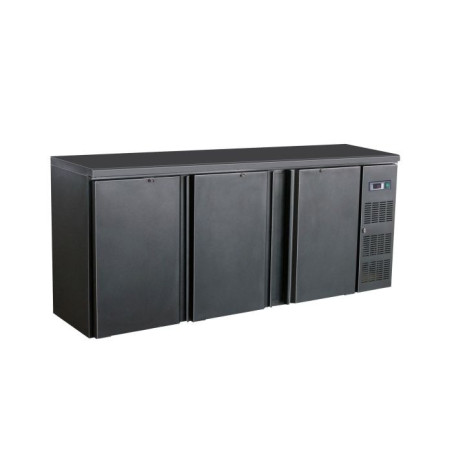 Arrière-Bar Réfrigéré 3 Portes Noir - Capacité 537L - SAV CombiSteel