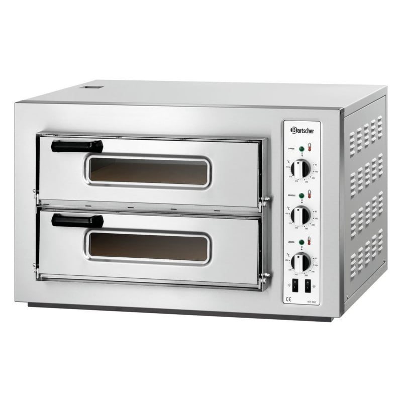 Oven pizza NT 502 Bartscher: Professional double oven for 8 pizzas