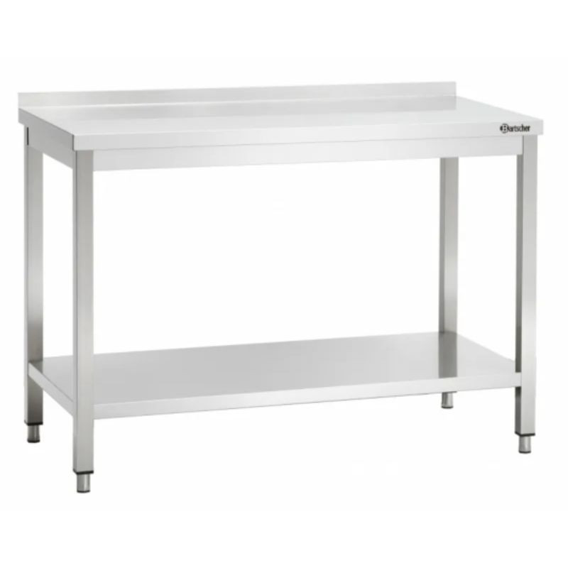 Professional stainless steel work table for kitchen: Bartscher 1100x600