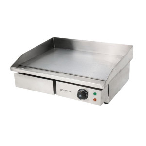 Professionelle Elektrische Grillplatte Dynasteel - Glatt 55 cm: Edelstahlplatte, gleichmäßiges und schnelles Garen