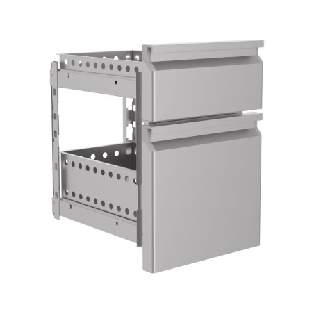 2-Drawer Block for Refrigerated Table - Efficient Storage Solution