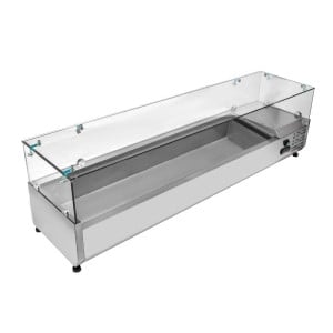 Glazen Koelwerkbank voor Salades - 8 x GN 1/3 - Dynasteel