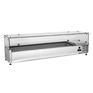 Glazen Koelwerkbank voor Salades - 8 x GN 1/3 - Dynasteel