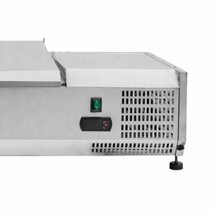 Saladette Koelvitrine om op te zetten Deksel RVS - 6 x GN 1/3 - Dynasteel