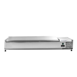 Saladette Koeling om te Plaatsen Deksel Inox - 7 x GN 1/3 - Dynasteel