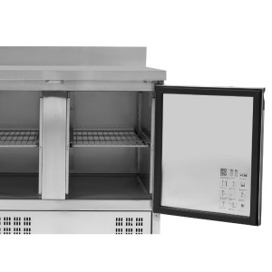 Refrigerated Positive Table GN 1/1 Backsplash 2 Doors Dynasteel: Storage and Durability.