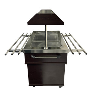 Buffet Chaud CombiSteel - Acier Inoxydable GN 1/1 & Éclairage LED