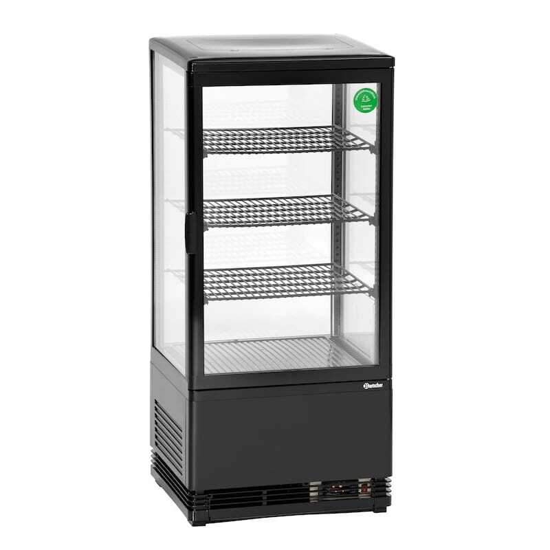 Mini Professionele Koelvitrine Bartscher - 78 L Zwart