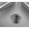 Sink 1 Basin with Backsplash and Shelf - L 600 x D 700 mm - Dynasteel