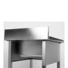 Sink 1 Basin with Backsplash and Shelf - L 600 x D 700 mm - Dynasteel