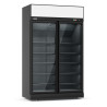 Black 2-Door Glass Freezer - 960 L - CombiSteel