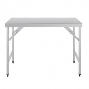 Opvouwbare Tafel Inox 1200 Mm - Vogue - Fourniresto