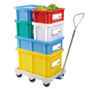 Rechteckiger Behälter 15 L mit Deckel HACCP - Grün - Gilac