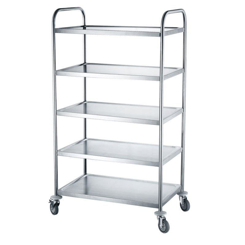 Chariot de Service Inox 5 Plateaux - Hendi