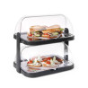 Vitrine Buffet mit Schiebedeckel - 2 Tabletts - HENDI