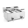 Fritteuse Profi Line mit digitalem Ablasshahn - 2 x 8 l - Marke HENDI - Fourniresto