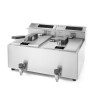 Profi Line fryer with digital drain tap - 2 x 8 l - Brand HENDI - Fourniresto