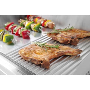 Grill Profi Line - Gladde en geribbelde platen