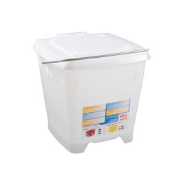 Quadratischer Eimer 12 L + Weißer Dichtungsdeckel - Gilac