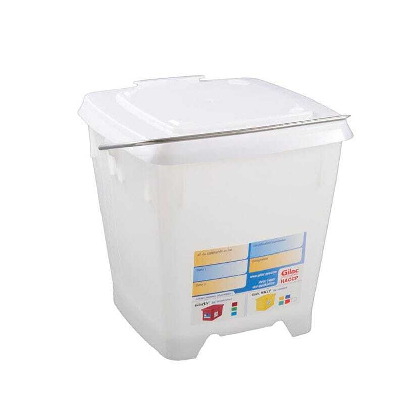 Vierkante Emmer 12 L + Witte Waterdichte Deksel - Gilac