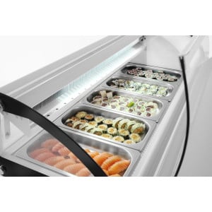 Vitrine voor sushi - 5 x GN 1/3 - 63 L