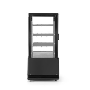 Vitrine Réfrigérée Noire 4 Faces Vitrées - 68 L