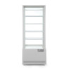 White Refrigerated Display Case with 4 Glass Sides - 98 liters