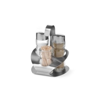 Salt and pepper shaker and toothpick holder