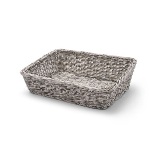 Rectangular Grey Bread Basket - 400 x 300 mm