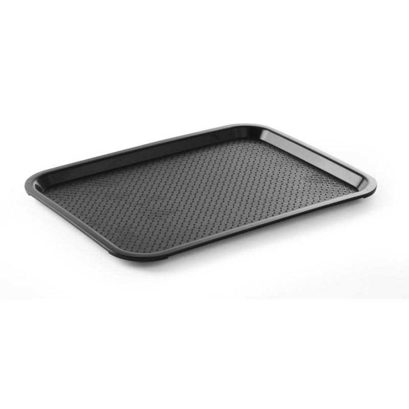 Rectangular Black Fast-Food Tray - 415 x 305 mm