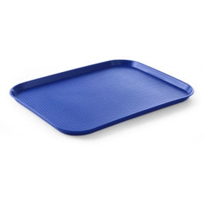 Rechthoekig dienblad voor fastfood - Groot model 450 x 350 mm - Blauw