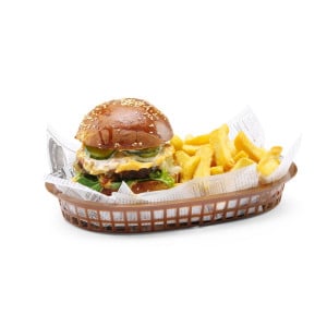 Service Fast-Food-Korb - Braun - 6er-Pack - Hendi