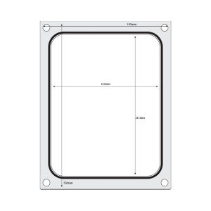 Dichtungsmatrix für manuelle Versiegelungsmaschine - 227 x 178 mm - Hendi