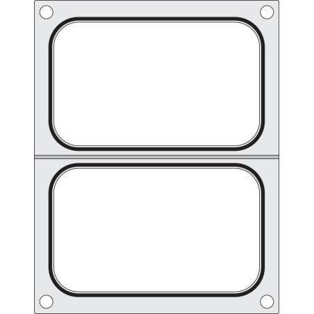 Afdichtingsmat voor handsealer - 2 compartimenten 178 x 113 mm - Hendi