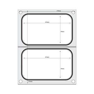 Afdichtingsmat voor handsealer - 2 compartimenten 178 x 113 mm - Hendi