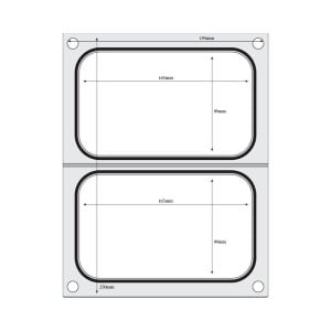 Matrice de Scellage pour Scelleuse Manuelle - 2 Compartiments 178 x 113 mm - Hendi