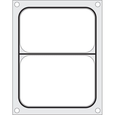 Matrice de Scellage pour Scelleuse Manuelle - 2 Compartiments - Hendi