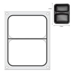 Afdichtingsmat voor handsealer - 2 compartimenten - Hendi