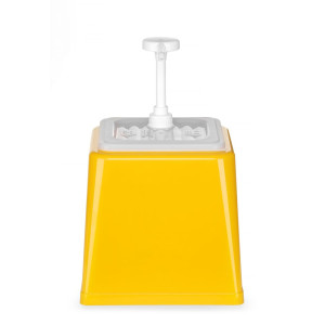 Sauce Dispenser with Pump - Yellow - 2.5 L - Hendi