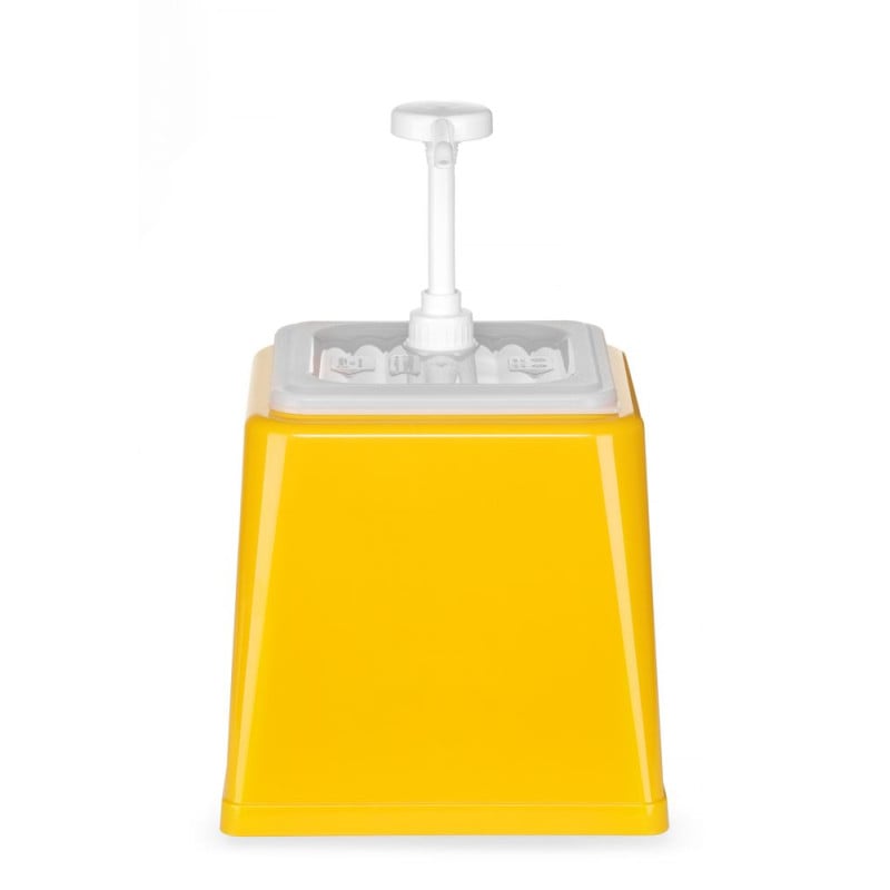 Distributeur de Sauce avec Pompe - Jaune - 2,5 L - Hendi