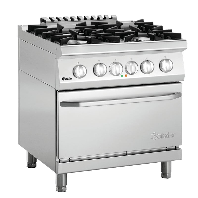 Four-burner stove with electric oven GN 2/1 Series 700