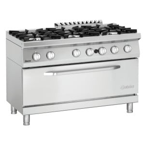 Six-burner stove with large gas oven Series 700